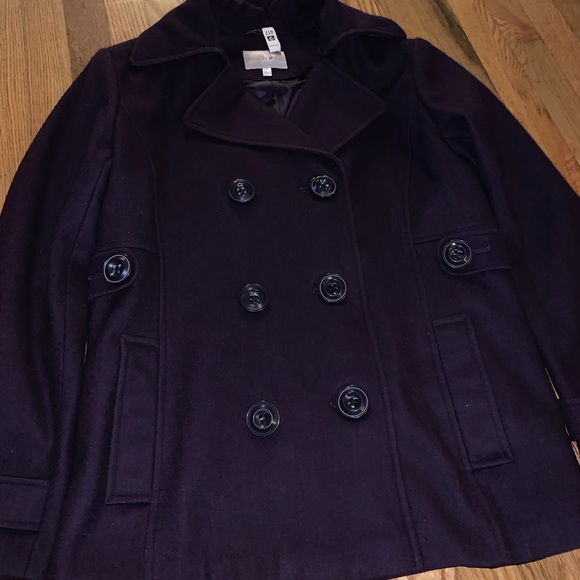Fashion Bug | Jackets & Coats | Deep Purple Pea Coat | Poshmark